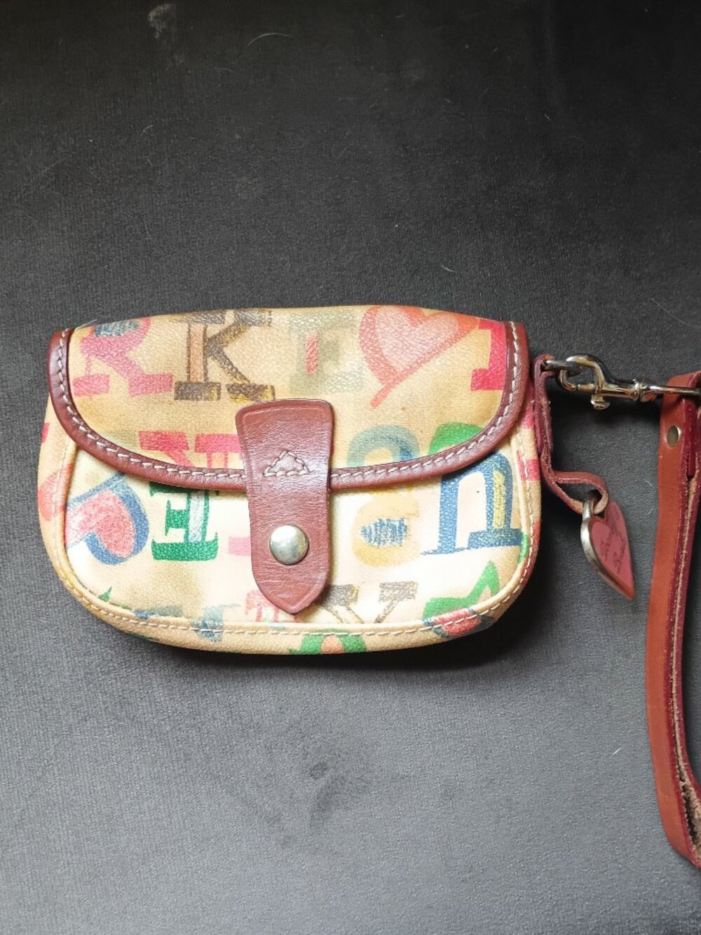 Vintage Dooney & Bourke Doodle Graffiti Wristlet